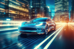 Tesla-on-road